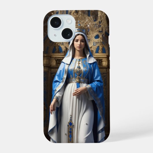 Echte Heilige Maagd Maria Moeder van Jezus iPhone 15 Case (Achterkant)