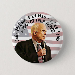 Echte Held van Amerika John McCain-herdenking Ronde Button 5,7 Cm