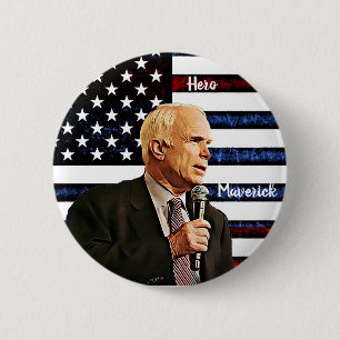 Echte Held van Amerika John McCain-herdenking Ronde Button 5,7 Cm
