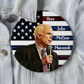 Echte Held van Amerika John McCain-herdenking Ronde Button 6,0 Cm (In situ)