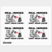 Echte helden Draag geen kaken! Rechthoekige Sticker (Vel)