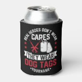 Echte helden Draag geen kapen die hondenzakken Dra Blikjeskoeler (Blikje Voorkant)
