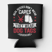 Echte helden Draag geen kapen die hondenzakken Dra Blikjeskoeler (Voorkant)