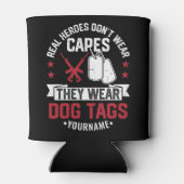 Echte helden Draag geen kapen die hondenzakken Dra Blikjeskoeler (Achterkant)