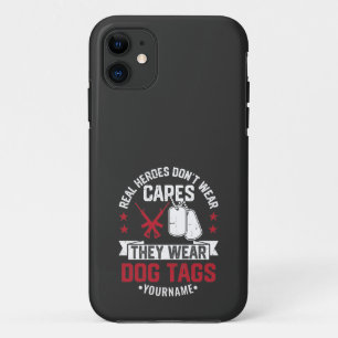 Echte helden Draag geen kapen die hondenzakken Dra Case-Mate iPhone Case