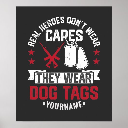Echte helden Draag geen kapen die hondenzakken Dra Poster (Voorkant)
