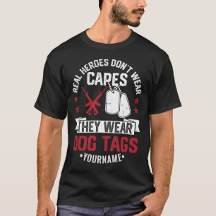 Echte helden Draag geen kapen die hondenzakken Dra T-shirt