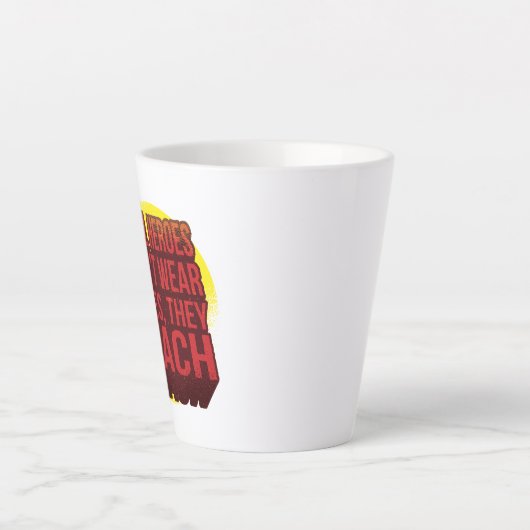 Echte helden Draag geen kapen die leermeester lere Latte Mok (Voorkant)