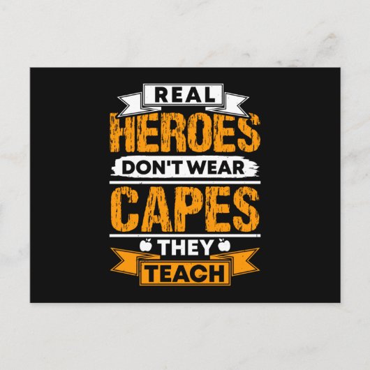 Echte helden draag geen kapen die ze onderwijzen briefkaart (Voorkant)