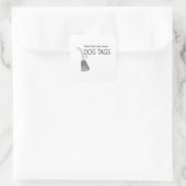 Echte helden draag hondenoormerken vierkante sticker (Tas)