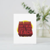 Echte helden dragen geen capes. Ze geven les aan D Briefkaart (Staand voorkant)