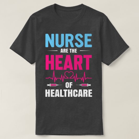 Echte helden verzorgen het hart van de gezondheids t-shirt (Design voorkant)
