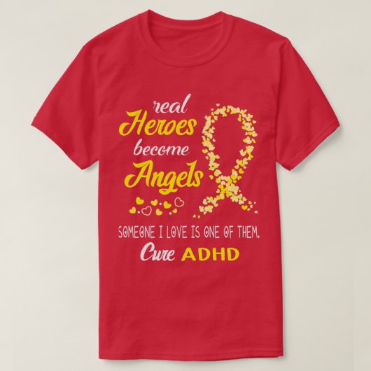 Echte helden worden Angels iemand waarvan ik hou.. T-shirt (Design voorkant)