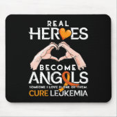 Echte helden worden engelen - Leukemie Bewustzijn Muismat (Voorkant)