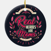 Echte helden zijn vrolijk kerstfeest keramisch ornament (Achterkant)