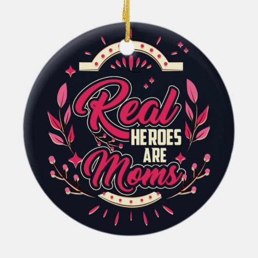 Echte helden zijn vrolijk kerstfeest keramisch ornament (Achterkant)