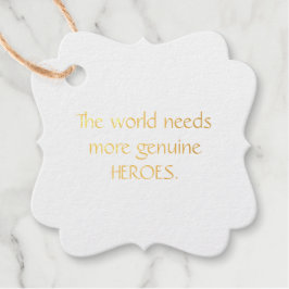 Echte Heroes Folie Favor Tag