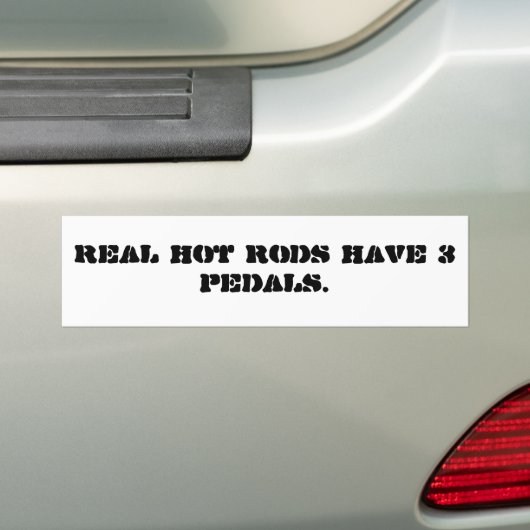 Echte hete staafbumpersticker. bumpersticker (Op auto)