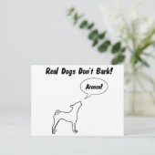 Echte honden blaffen niet, ze arooo! briefkaart (Staand voorkant)