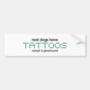 Echte honden hebben Tattoos Bumpersticker