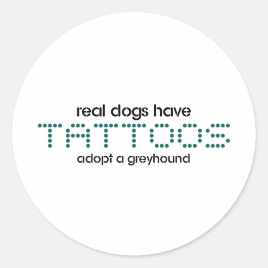 Echte honden hebben Tattoos Ronde Sticker (Voorkant)
