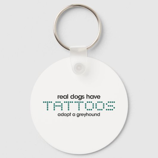 Echte honden hebben Tattoos Sleutelhanger (Voorkant)