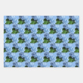 Echte Hortensia Bloemen Inpakpapier Vel (Voorkant)