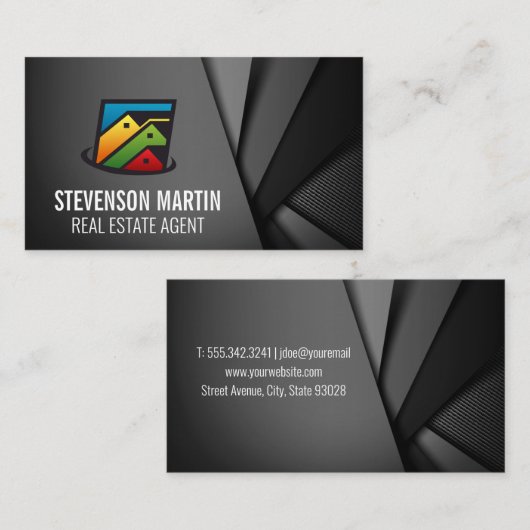 Echte huizen visitekaartje (Voorkant / Achterkant)