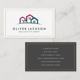 Echte huizen visitekaartje