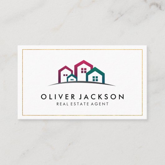 Echte huizen visitekaartje (Voorkant)