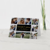 Echte huwelijk en huwelijk folie feestdagenkaart (Voorkant)