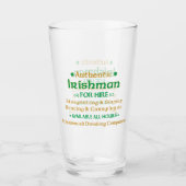 Echte Ier Te Huur Funny Glas (Voorkant)