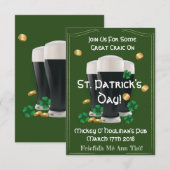 Echte Ierse uitvindingen op de dag van Patrick Kaart (Voorkant / Achterkant)