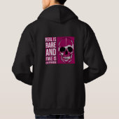 Echte is zeldzaam en nep is overal design hoodie (Achterkant)