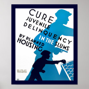 Echte jeugdcriminaliteit in de Slums Poster
