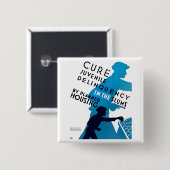 Echte jeugdcriminaliteit in de Slums Vierkante Button 5,1 Cm (Voorkant /achterkant)
