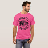 Echte jongens spelen cricketspeler t-shirt (Voorkant volledig)