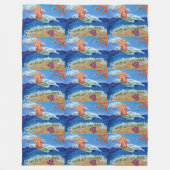 Echte kankerverwekkende engel, aangepaste kunstgre fleece deken (Voorkant)