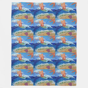 Echte kankerverwekkende engel, aangepaste kunstgre fleece deken