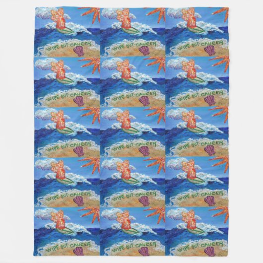 Echte kankerverwekkende engel, aangepaste kunstgre fleece deken (Voorkant)