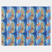 Echte kankerverwekkende engel, aangepaste kunstgre fleece deken (Voorkant (Horizontaal))