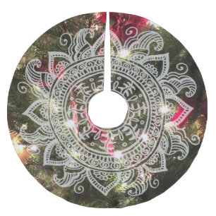 Echte kerstboom Doily Mandala Snowflake Lace Kerstboom Rok