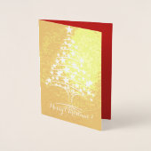 Echte kerstboom met Folie van de feestelijke begro Folie Kaarten (Voorkant)