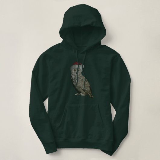 Echte kerstbosuil met één tricot-effect hoodie (Design voorkant)