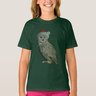 Echte kerstbosuil met één tricot-effect t-shirt
