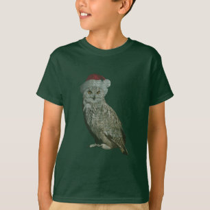 Echte kerstbosuil met één tricot-effect t-shirt