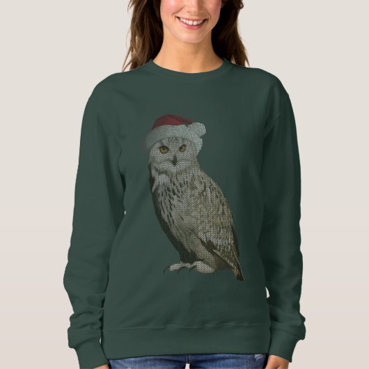 Echte kerstbosuil met één tricot-effect trui (Voorkant)