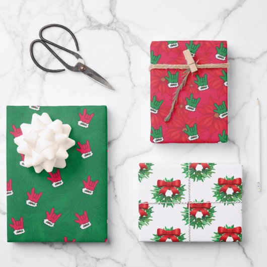 Echte kerstcadeaupapier inpakpapier vel (Voorkant)