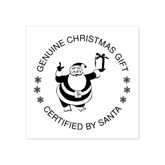 Echte kerstcadeautjes, gecertificeerd voor de kers rubberstempel (Afrduk)