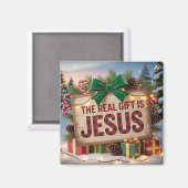Echte Kerstgeschenk Jezus Magneet (Voorkant / Achterkant)